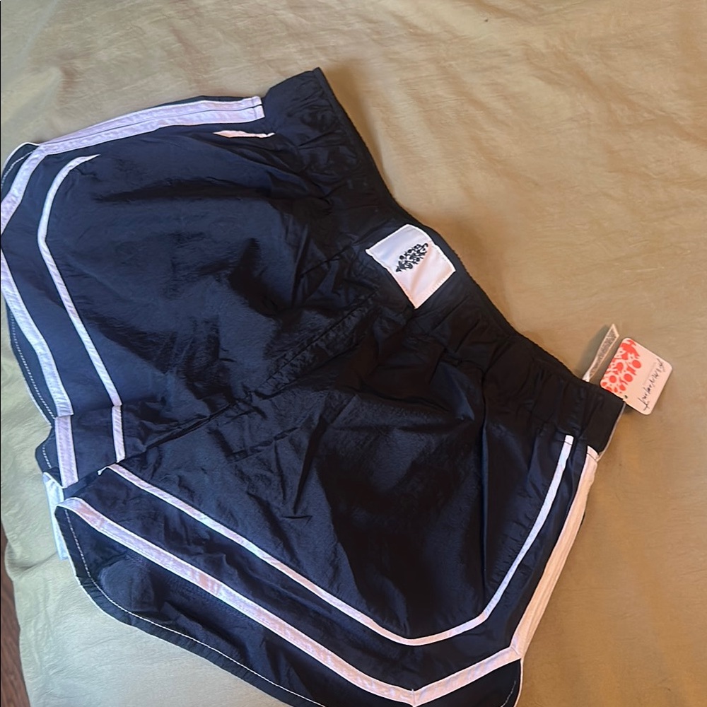 Free People Black Athletic Shorts